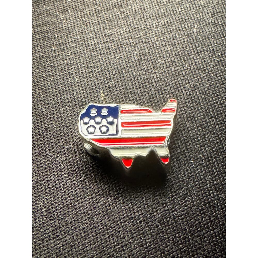 925 Sterling Silver ALE American Flag Charm